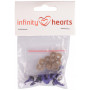 Infinity Hearts Safety Eyes/Amigurumi Eyes Purple 10mm - 5 Sets - 2. Sortiment