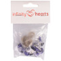 Infinity Hearts Sicherheitsaugen / Amigurumi Augen Pink 12mm - 5 Sets