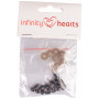 Infinity Hearts Sicherheitsaugen/Amigurumi-Ösen Braun 8mm - 5 Sets