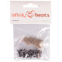 Infinity Hearts Sicherheitsaugen/Amigurumi-Ösen Braun 10mm - 5 Sets
