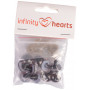 Infinity Hearts Sicherheitsaugen / Amigurumi Augen Braun 16mm - 5 Sets