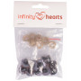 Infinity Hearts Sicherheitsaugen/Amigurumi Augen Braun 18mm - 5 Sets