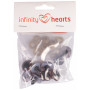 Infinity Hearts Sicherheitsaugen/Amigurumi Augen Braun 20mm - 5 Sets