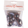 Infinity Hearts Sicherheitsaugen / Amigurumi Augen Braun 30mm - 5 Sets