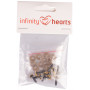Infinity Hearts Sicherheitsaugen/Amigurumi-Ösen Gelb 8mm - 5 Sets