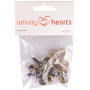 Infinity Hearts Sicherheitsaugen/Amigurumi-Ösen Gelb 12mm - 5 Sets