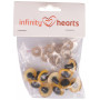 Infinity Hearts Sicherheitsaugen / Amigurumi Augen Gelb 20mm - 5 Sets