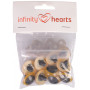 Infinity Hearts Sicherheitsaugen / Amigurumi Augen Gelb 25mm - 5 Sets