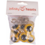 Infinity Hearts Sicherheitsaugen / Amigurumi Augen Gelb 30mm - 5 Sets