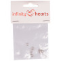 Infinity Hearts Schlüsselanhänger Dünn Silberfarben 5mm - 10 Stück