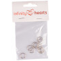 Infinity Hearts Schlüsselanhänger dünn Silber 10mm - 10 Stk