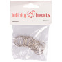 Infinity Hearts Schlüsselanhänger Dünn Silberfarben 20mm - 10 Stück