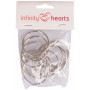 Infinity Hearts Schlüsselanhänger dünn Silber 45mm - 10 Stk