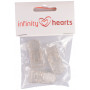 Infinity Hearts Seleclips Kunststoff Transparent 20mm - 3 Stück.