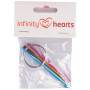 Infinity Hearts Häkelnadel-Schlüsselanhänger 3-5mm 3 Größen