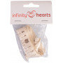 Infinity Hearts Stoff Bänder/Etiketten Bänder Messband Motive 15mm - 3 Meter