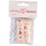 Infinity Hearts Stoffbänder/Etiketten Bänder Love ass. Motive 15mm - 3 Meter