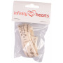 Infinity Hearts Fabric Ribbons/Labels Bänder Handmade ass. Motive Schwarz 15mm - 3 Meter