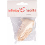 Infinity Hearts Stoff Bänder/Etiketten Bänder Umarmungen und Küsse 15mm - 3 Meter