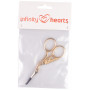 Infinity Hearts Stickschere Storch Gold/Silber 9,3cm - 1 Stück