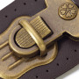 Prym Klick-Verschluss/Taschenverschluss zum Aufnähen auf die Tasche Kunstleder Braun 4x5.5cm