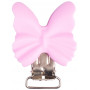 Infinity Hearts Silikon-Seleclips Silikon-Schmetterling Rosa 3.5x3.8cm - 1 Stück