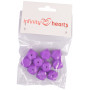 Infinity Hearts Perlen Geometrische Silikonperlen Geometrisch Lila 14mm - 10 Stk.