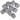Infinity Hearts Perlen geometrisch Silikon Grau 14mm - 10 Stk