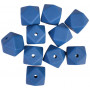 Infinity Hearts Geometrische Silikonperlen Geometrisches Silikon Marineblau 14mm - 10 Stück.