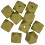 Infinity Hearts Perlen Geometrisch Silikon Armee Grün 14mm - 10 Stück.