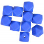 Infinity Hearts Perlen geometrisch Silikon Royal Blau 14mm - 10 Stk