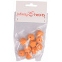 Infinity Hearts Perlen Geometrisch Silikon Orange 14mm - 10 Stück.