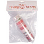 Infinity Hearts Dekoband versch. Weihnachtsdekorationen 15mm 5m - 10 Stk