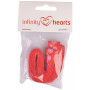 Infinity Hearts Stoffband/Geschenkband Ass. Schneeflocke Rot/Weiß 15mm - 3 Meter