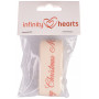 Infinity Hearts Stoffband/Geschenkband Frohe Weihnachten Rot 20mm - 3 Meter