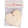 Infinity Hearts To And From Card Herzkarte Holz Natur 10x10cm - 10 Stk.