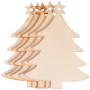 Infinity Hearts Geschenkanhänger Weihnachtsbaum Holz Natur 8,7x6,4cm - 5 Stk