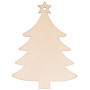 Infinity Hearts Geschenkanhänger Weihnachtsbaum Holz Natur 8,7x6,4cm - 5 Stk