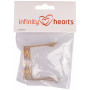 Infinity Hearts Elfen-Puppenbrillen Metall Gold 50mm - 5 Stk