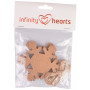 Infinity Hearts Geschenkanhänger Schneeflocke Karton Braun 9x7cm - 10 Stk