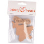 Infinity Hearts Geschenkanhänger Weihnachtsbaum Karton Braun 9x7cm - 10 Stk