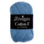 Scheepjes Cotton 8 Garn Unicolor 711 Jeansblau