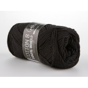 Mayflower Cotton 8/4 Garn Unicolor 1443 Sort
