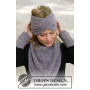The Winter Way by DROPS Design - Strickmuster mit Kit Set Stirnband, Tuch und Pulswärmer Größen S-XL