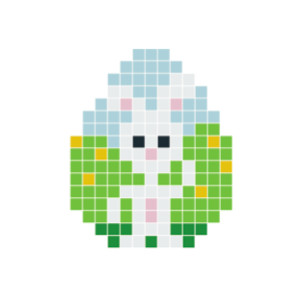Pixelhobby Osterhase Weiß - Ostern Pixelhobby-Muster