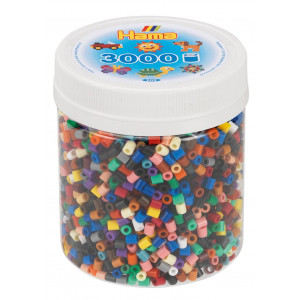 Hama Midi Bügelperlen Mix-54 211-54 Dose 13000 Stk Farbe Glitzer Perlen gemischt 