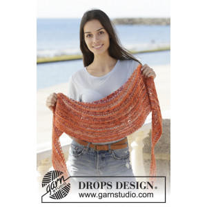 Solar Flares by DROPS Design - Strickmuster mit Kit Tuch 172x30cm