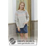 Mina Pullover by DROPS Design - Strickmuster mit Kit Bluse Größen S - XXXL