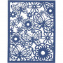 Block aus Karton mit Spitzen-Muster, Blau, Hellblau, Dunkelblau, Flieder, A6, 104x146 mm, 200 g, 24 Stk/ 1 Pck