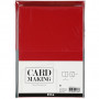 Karten & Kuverts, Grün, Rot, Kartengröße 10,5x15 cm, Umschlaggröße 11,5x16,5 cm, 110+230 g, 50 Set/ 1 Pck